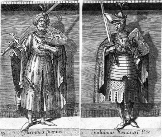 Graven Floris V en Willem II van Holland - Publiek Domein