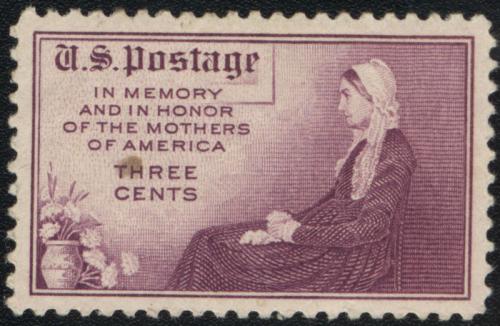 Moeder Jarvis op een Amerikaanse postzegel (met dank aan Ineke Stroucken, Nederlands Centrum voor Volkscultuur, Utrecht)