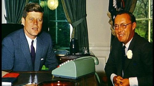 Prins Bernhard op bezoek bij John F. Kennedy