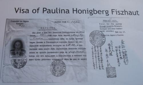 Visa van Paulina Honigberg-Fiszhaut, de moeder van Mark Fishaut