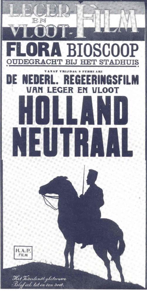 Affiche Holland Neutraal, de leger- en vlootfilm (1917)
