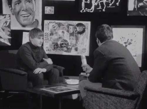 Hans van den Ban uit Zwanenburg met zijn Dylan-compositie (NCRV Tiener Magazine, 1966)