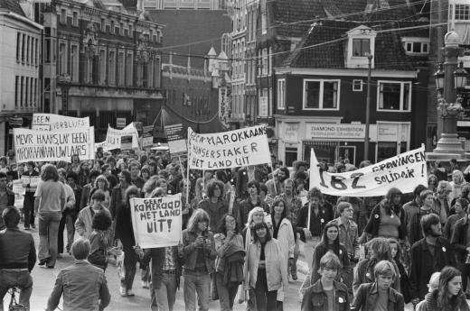 Protest tegen de uitzetting van de 182, 26 augustus 1978
