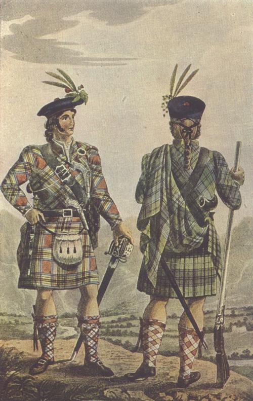 Romantische afbeelding van Schotse clanleiders, 1831