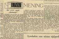 Drs. A.J. Noordhoek, 'Het A.S.C. speelt "Dachau'tje"', Nieuwe Rotterdamsche Courant, 8 oktober 1962
