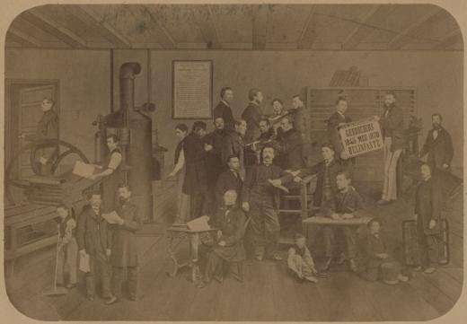 Drukkerij Belinfante omstreeks 1870
