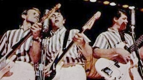 Beach Boys spelen op gitaar