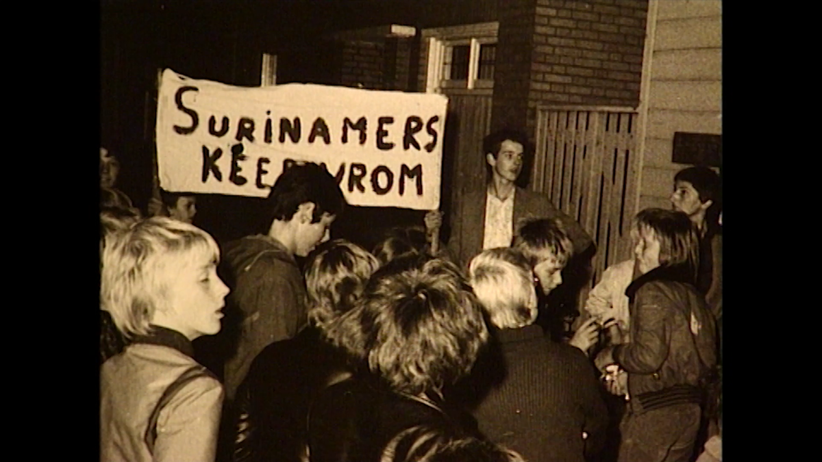 Protest tegen de komst van Surinamers in Stavenisse