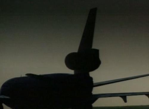 silhouet faro vliegtuig