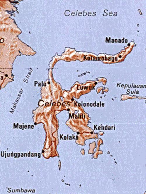 Kaart van Celebes