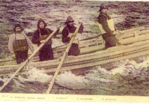De redders in hun boot