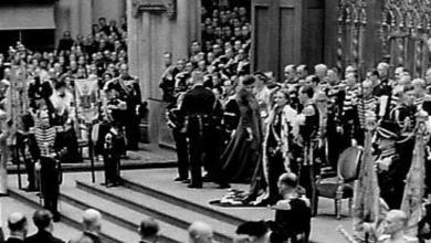 Inhuldiging koningin Juliana. Plechtigheid in de Nieuwe Kerk te Amsterdam
