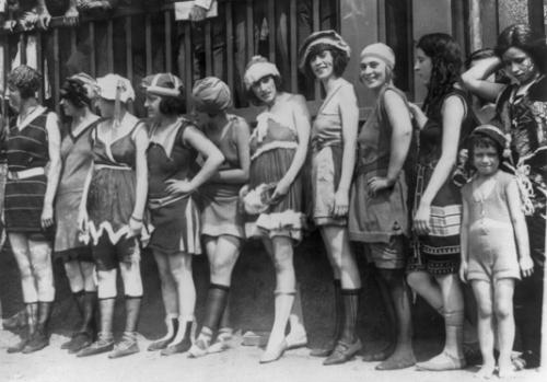 Badkleding-wedstrijd in VS, jaren 20