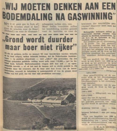 Ingezonden artikel ir. Meiborg, Nieuwsblad van het Noorden, 8 november 1963