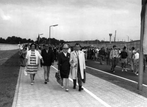 Opening verbindingsweg Steinstücken in 1972 (Landesarchiv Berlin, Bert Sass)