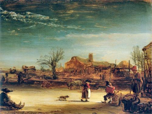 Rembrandt - Winterlandschap (1646)
